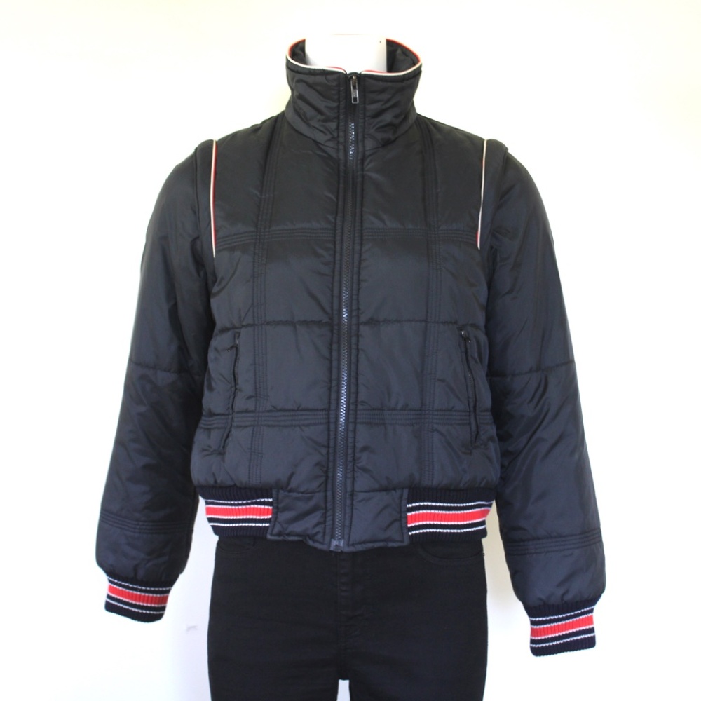 1980s Vintage Convertible Puffer Jacket Vest